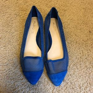 Aldo Blue Suede Flats